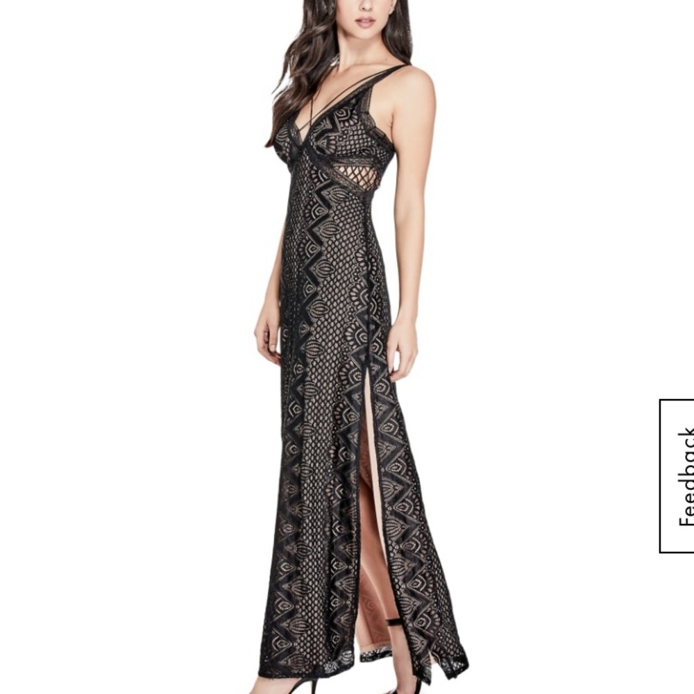 Guess Sleeveless Gianna Lace Maxi Dress